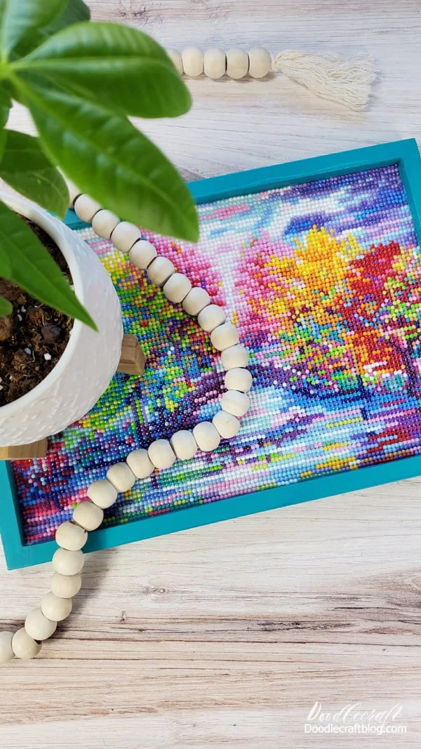 What do you think of the decorative tray for diamond art paintings?   Would you finish off a diamond art piece this way?