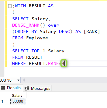 3rd highest salary in sql