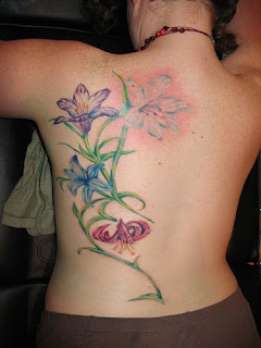 Tattooed Girls - Back Flower Tattoo Design