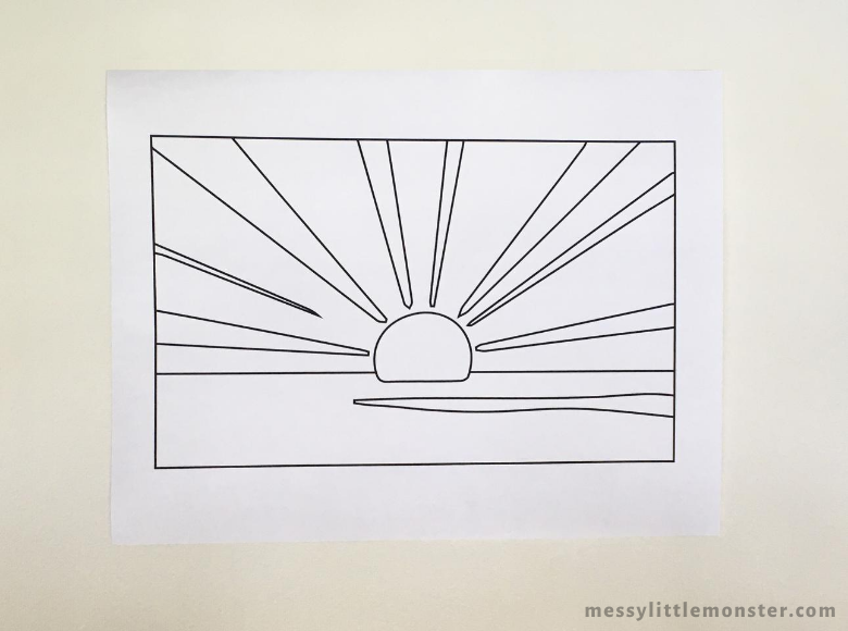 Roy Lichtenstein Sunrise Template