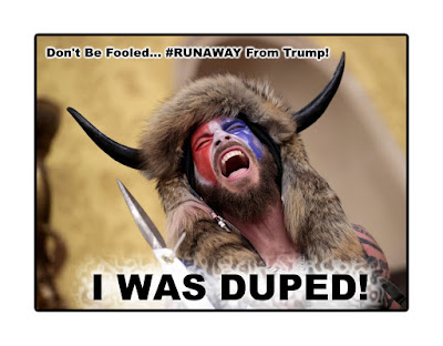 I was Duped says the QAnon Shaman - meme - gvan42