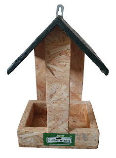 wooden hut bird feeder in ahmedabad