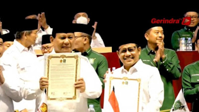 Koalisi Gerindra-PKB Serahkan Capres dan Cawapres ke Prabowo-Cak Imin