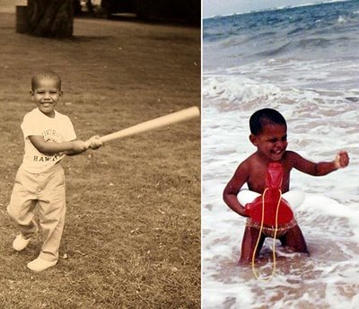 Barack Obama as kids