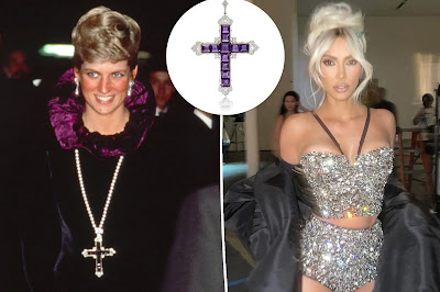 Kim Kardashian buys Princess Diana amethyst cross at auction