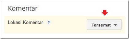 Lokasi Komentar Tersemat