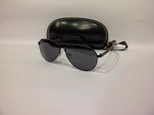 Kacamata Paulmark Polaroid Aviator full hitam