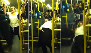 Τον έβρισε, τον χτύπησε και την πέταξε από το λεωφορείο! (VIDEO)