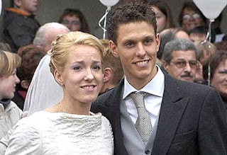 Justine Henin with Husband