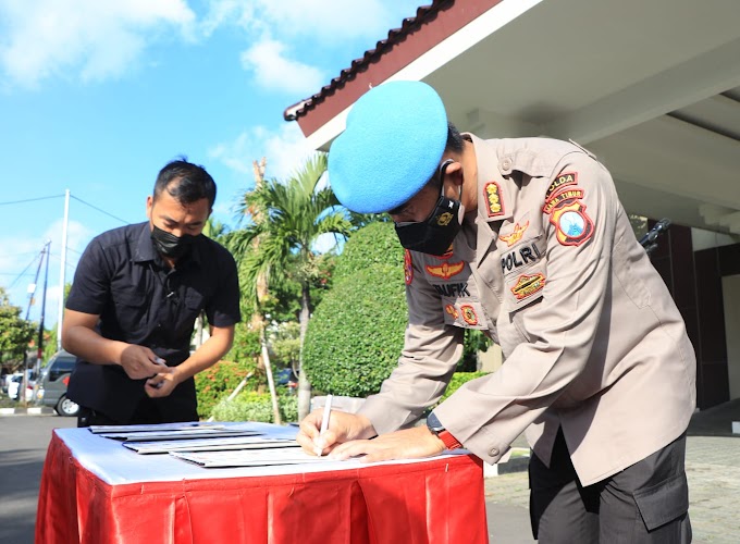  Komitmen Tidak Menyalahgunakan Narkoba, Personel Bidpropam Polda Jatim Tandatangani Pakta Integritas