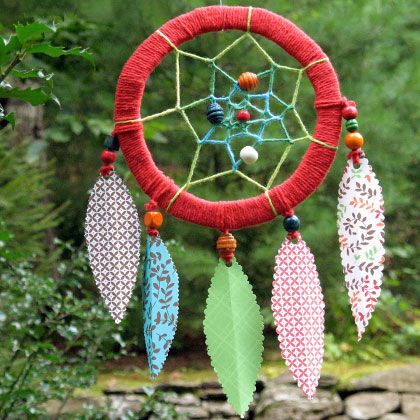 Paper Feather Dreamcatcher Craft