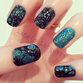 sinful-colors-nail-junkie-black-water-spotted-manicure