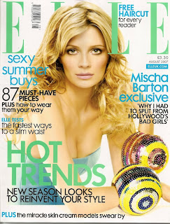 Mischa Barton on the cover and in a great spread for Elle UK for August 2007 pictures