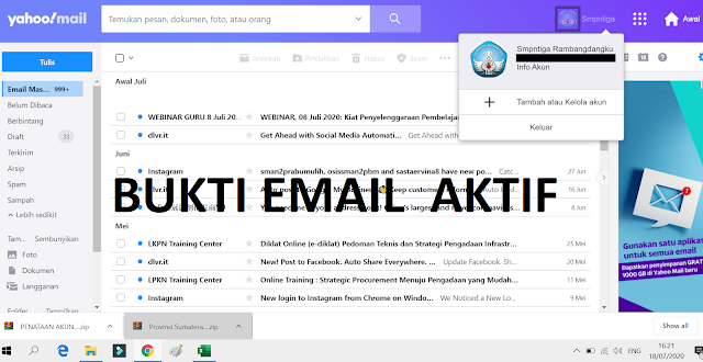 gambar email aktif