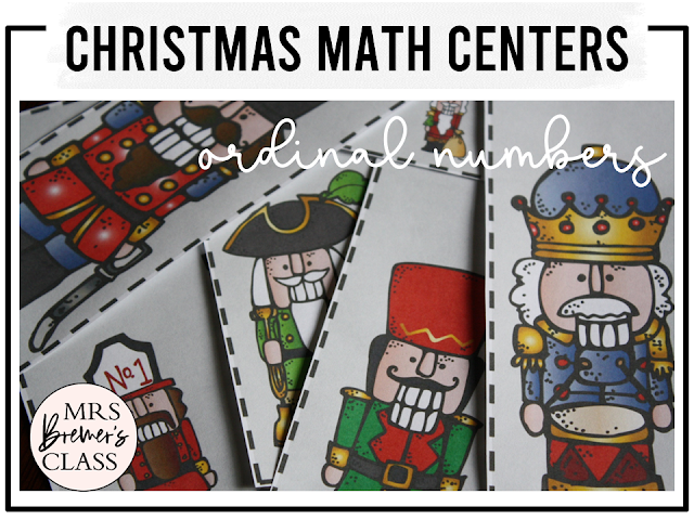 Christmas Math Center activities for Kindergarten and First Grade with measurement, patterns, counting, addition, sorting, and more