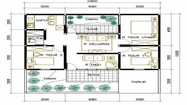   Desain Rumah Minimalis Modern Ukuran 30x60