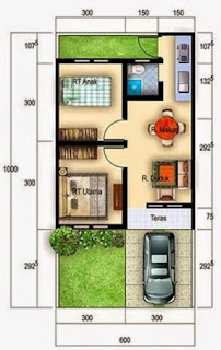 Sketsa Rumah Minimalis 6x10