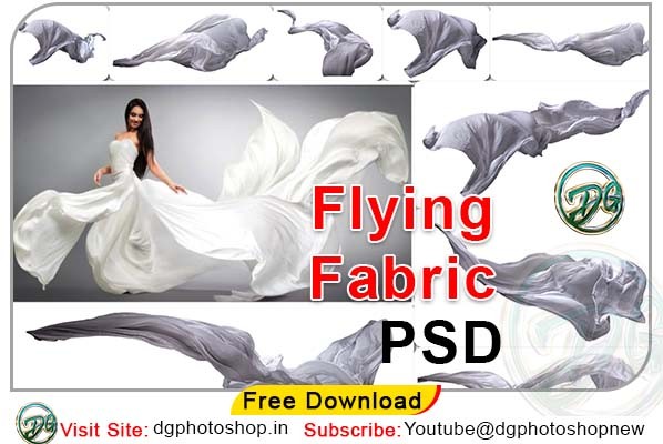 White Flying Fabric PSD Clothing Mockup PSD Free