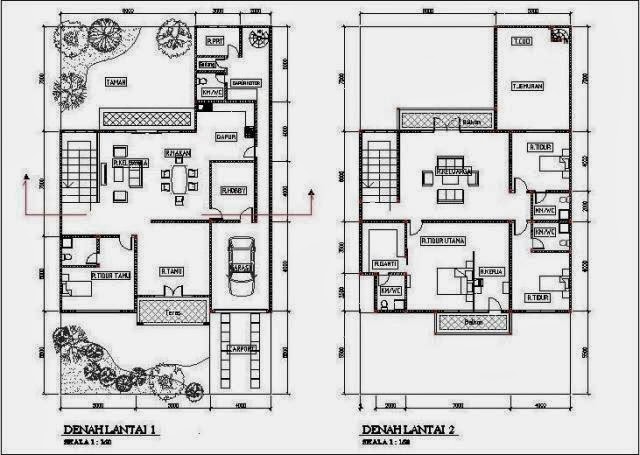 Desain dan Denah Rumah Minimalis Type 90 - Desain Denah 