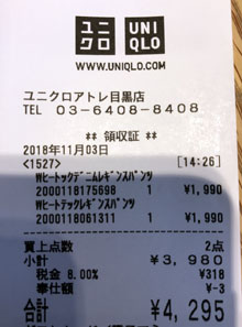 ユニクロ Uniqlo アトレ目黒店 18 11 3 カウトコ 価格情報サイト