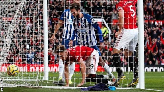 Manchester United 3-1 Brighton: United naik ke peringkat tujuh setelah kemenangan cukup atas Brighton