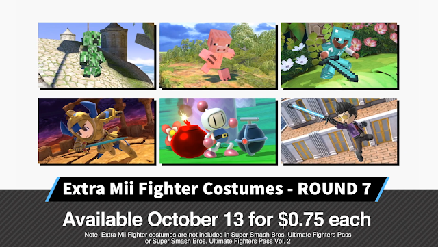 Super Smash Bros. Ultimate Mii Fighters round 7 Creeper Pig Diamond Armor Gil Bomberman Travis Touchdown Minecraft