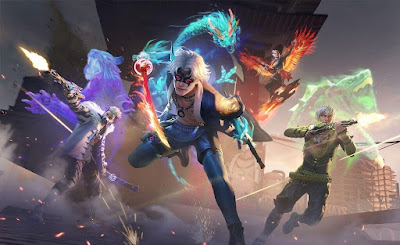 Garena Free Fire - From left to right: Rajah, Drake, Aurora, and Speedy