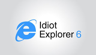 20 Logo Plesetan dari Perusahaan-Perusahaan Terkenal di Dunia: IE6 - Idiot Explorer 6