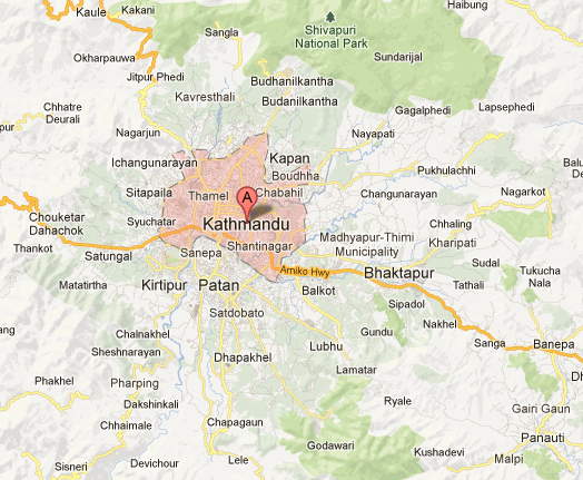 Map of Kathmandu