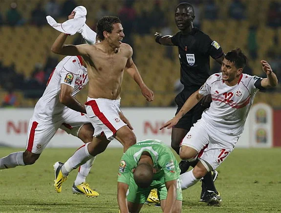 How Tunisia players celebrate victory