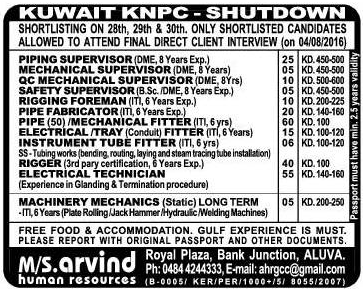 KNPC Kuwait job vacancies