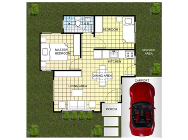 One Storey Single Detached House - FIONA Floorplan
