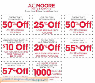 Free Printable Ac Moore Coupons