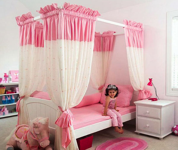 Kamar Tidur Anak Perempuan Minimalis Warna Pink