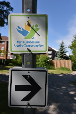 Trans Canada Trail arrow and indicator sign GTA.