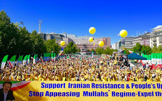 Mer än 5000 personer deltog i protesten för solidaritet med iranska folket i Stockholm den 2019.07.20