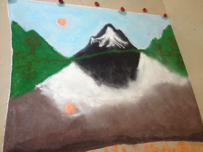 natural scene rangoli