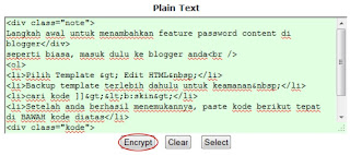 Cara Membuat Password pada Postingan