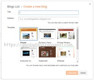 Create your blog