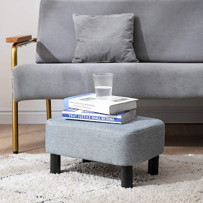 Linen Fabric Small Footstool Design