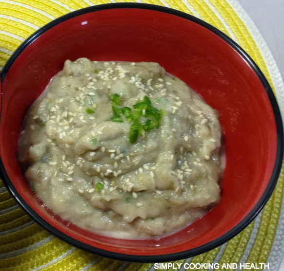 Baked eggplant salad