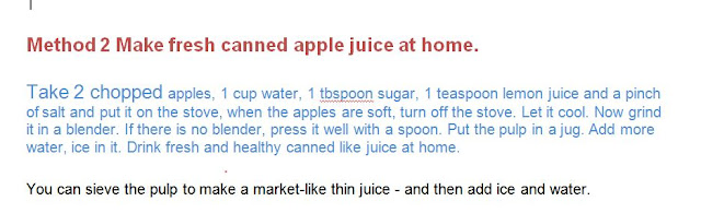 Apple punch juice recipe