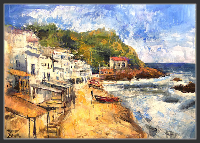 CALA MARGARIDA-PALAMOS-PINTURA-ART-PAISATGES-COSTA BRAVA-CALES-GIRONA-CATALUNYA-PLATGES-ARTISTA-PINTOR-ERNEST DESCALS