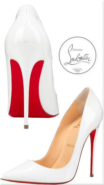 ♦White Christian Louboutin So Kate 120 patent leather pumps #christianlouboutin #shoes #white #brilliantluxury