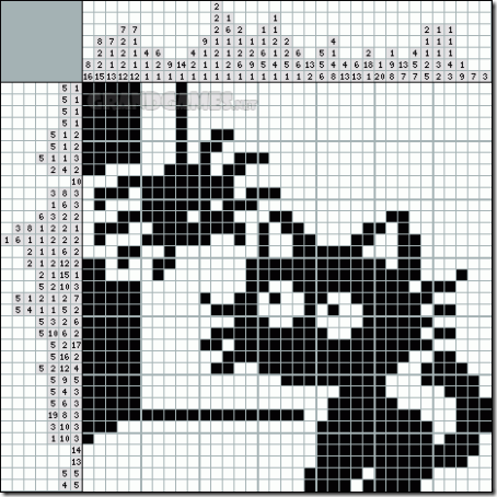 siluetas gatos punto de cruz monocromo  (25)