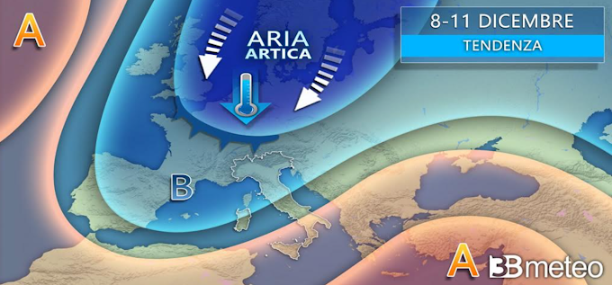 3bmeteo: “Torna il maltempo nel weekend e per l’Immacolata nuova perturbazione con pioggia e neve”