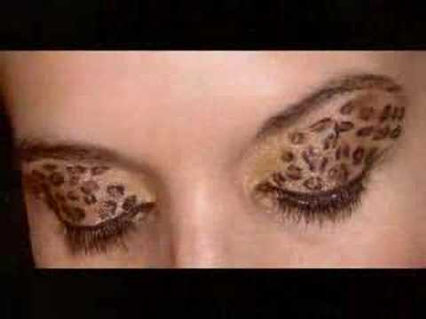 makeup leopard. print makeup. Leopard and