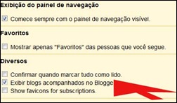 Configuração do Google Reader