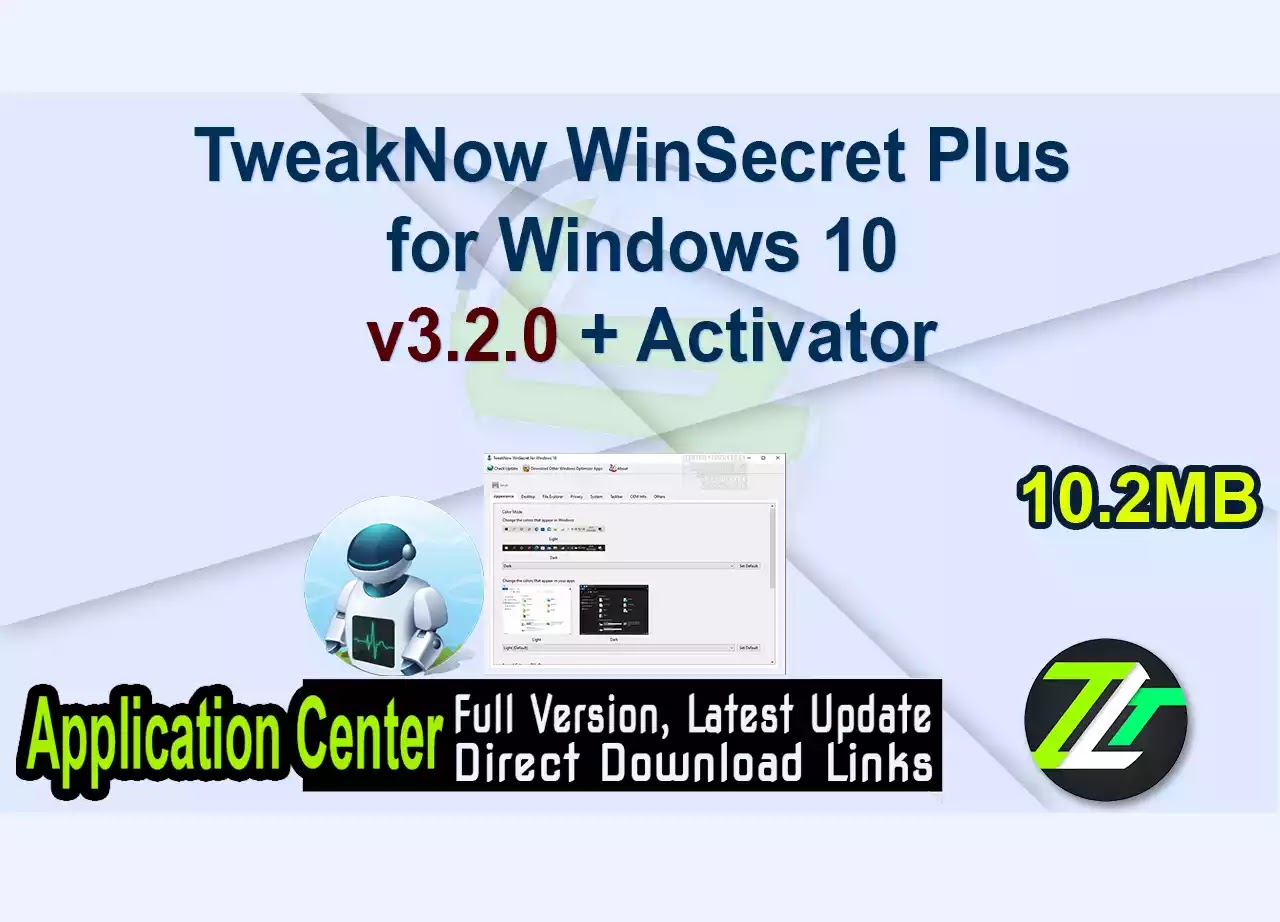 TweakNow WinSecret Plus for Windows 10 v3.2.0 + Activator