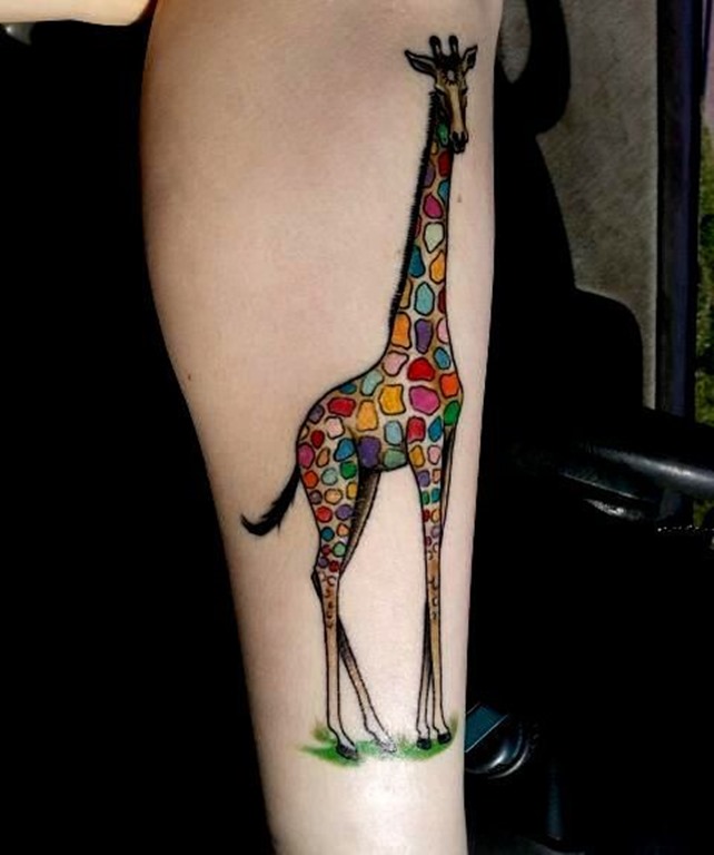 mosaico_como_a_girafa_antebraço_tatuagem